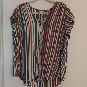 Liz Claiborne Multicolor Striped Blouse
